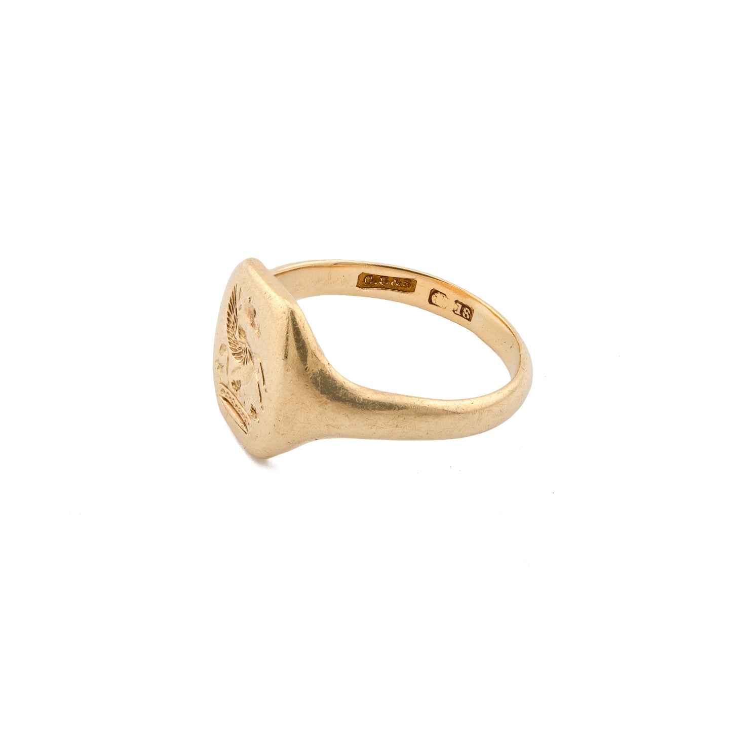 18ct Gold Unicorn Signet Ring