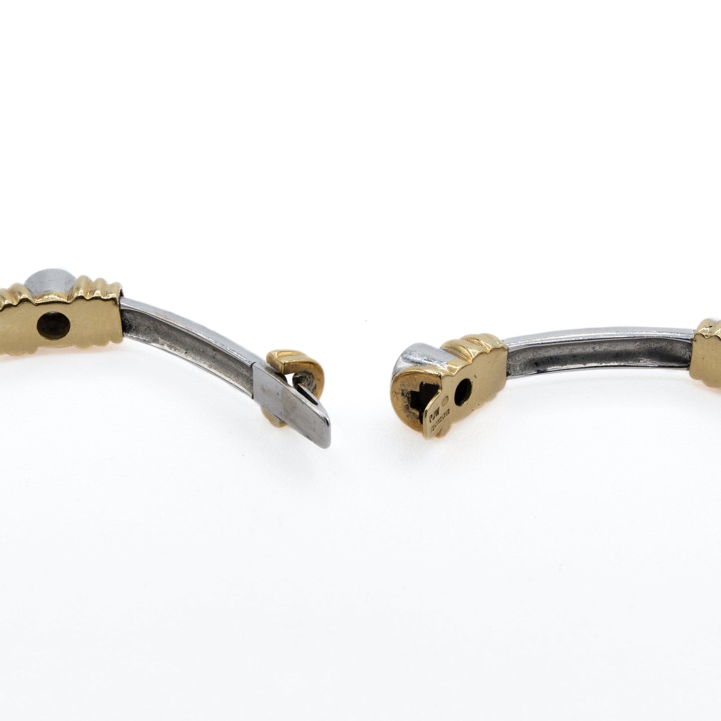 18ct White and Yellow Gold Diamond Bar Bracelet