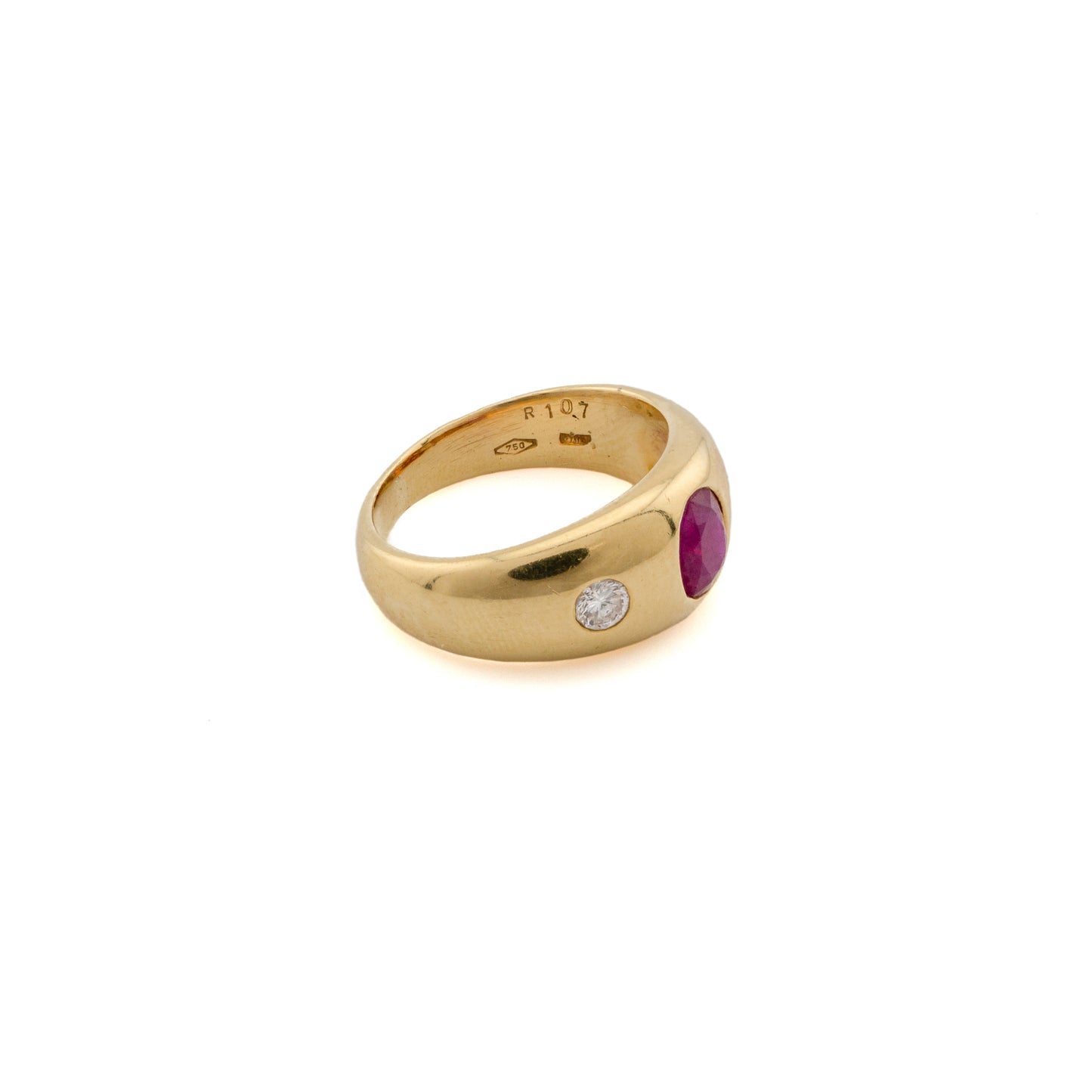 18ct Ruby and Diamond Gypsy Ring