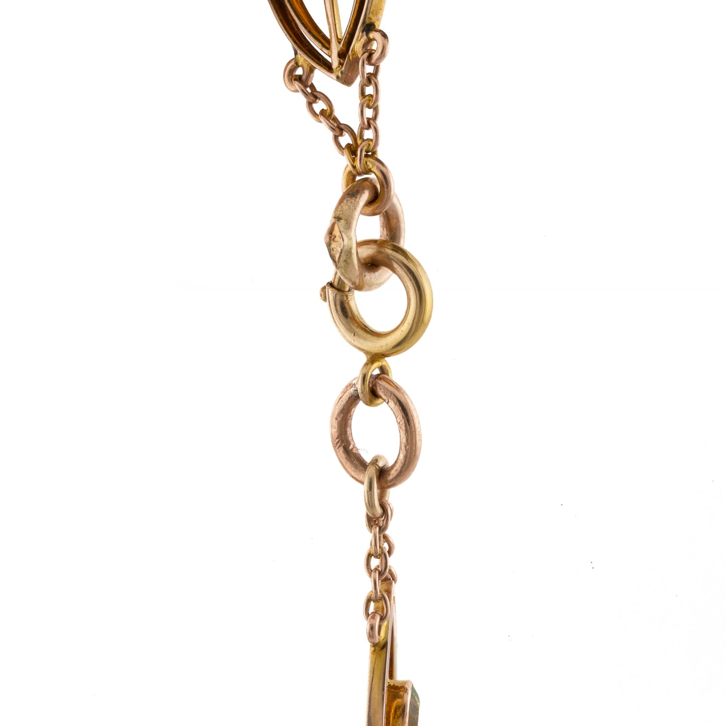 Edwardian 9ct Peridot and Tourmaline Bracelet