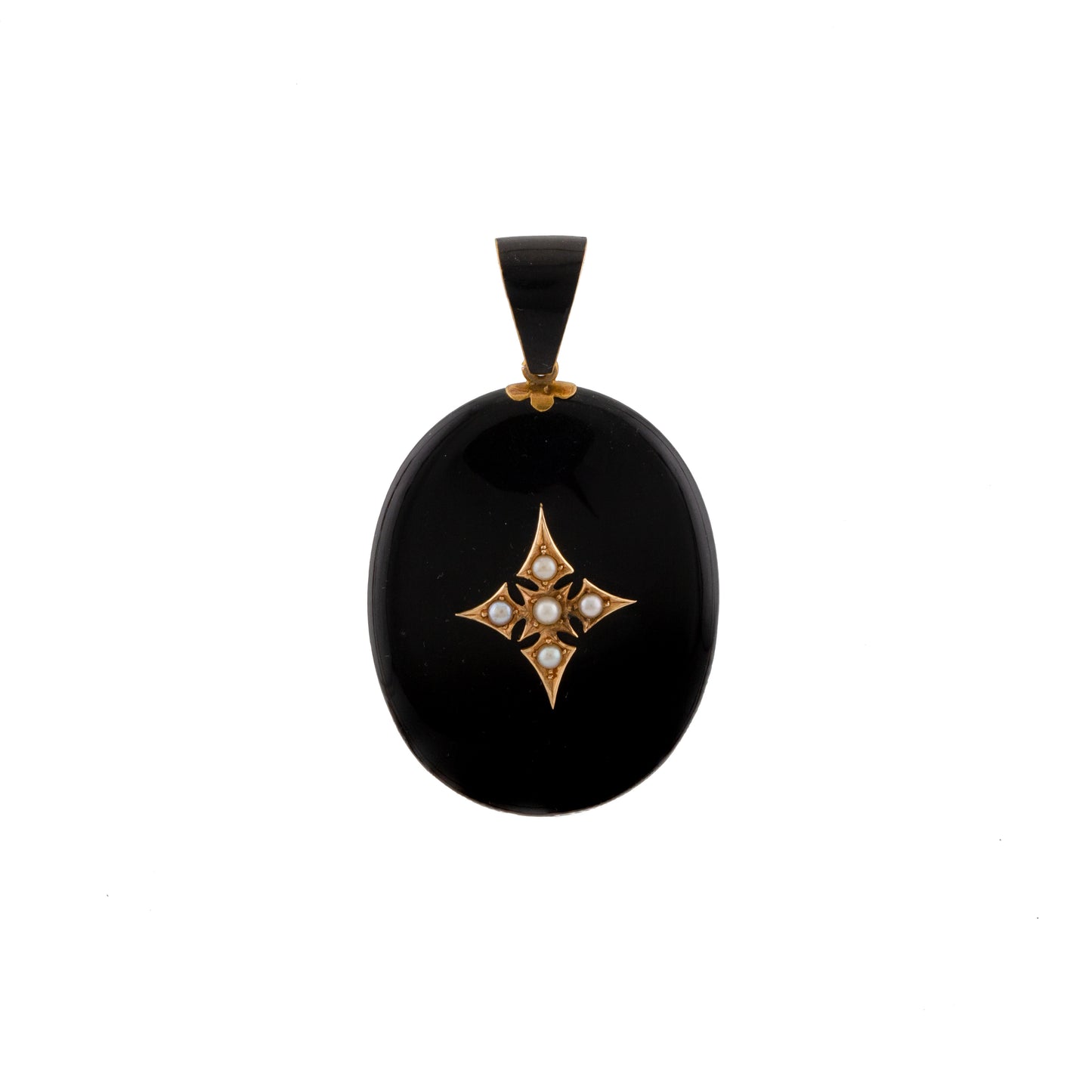 Black Enamel Locket