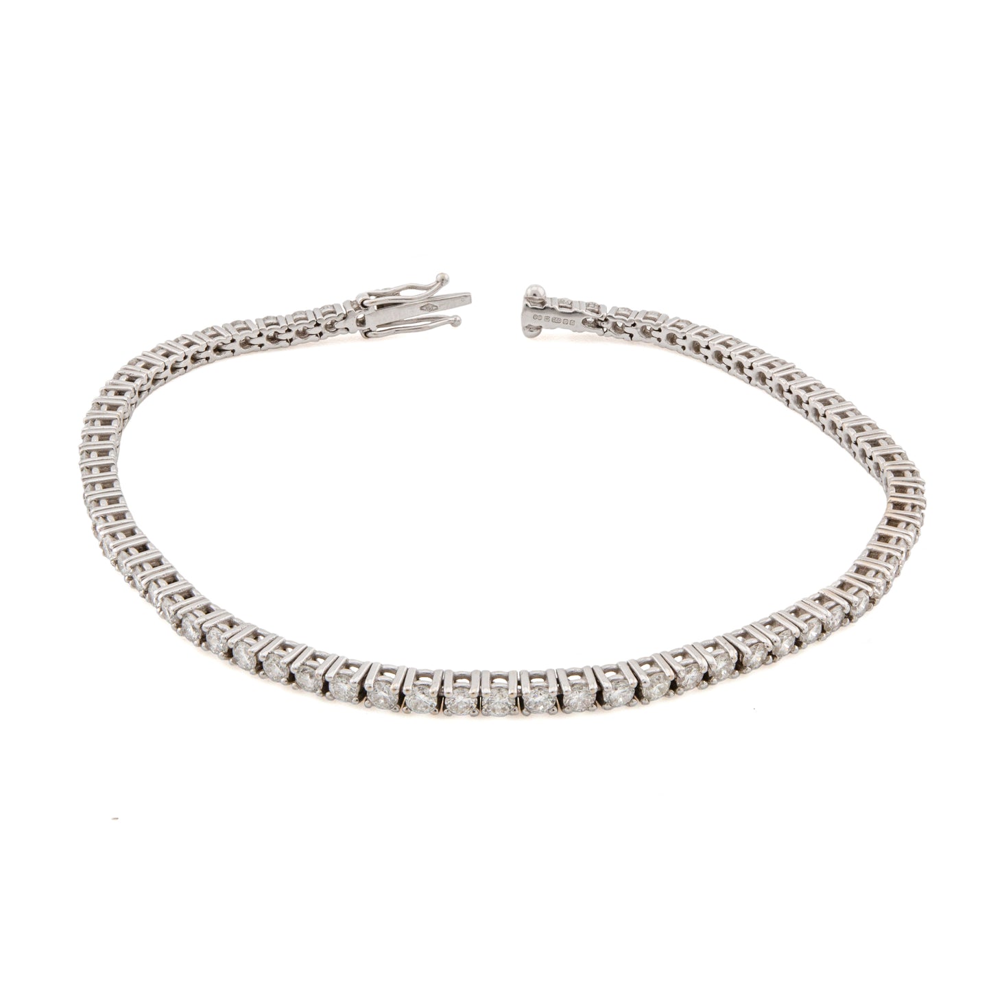 White Gold Diamond Line Bracelet