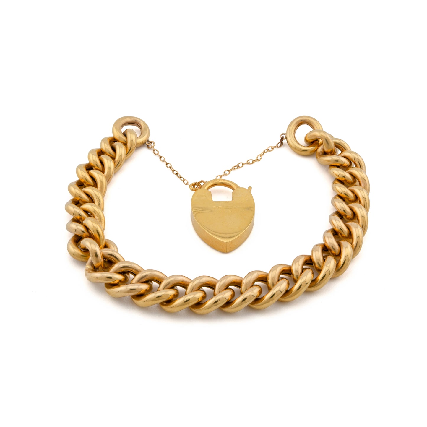 Large 15ct Curb Link Bracelet with Padlock