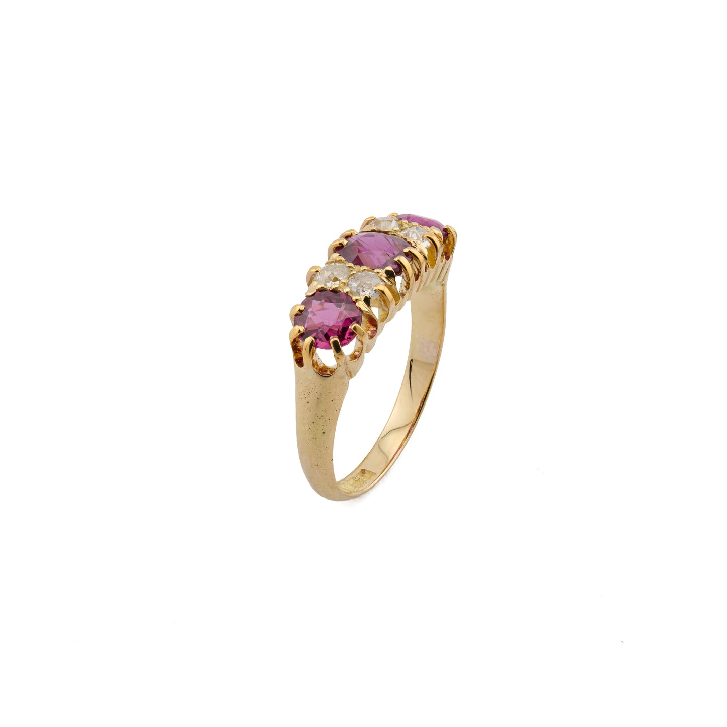 18ct Gold Ruby and Diamond Gypsy Ring