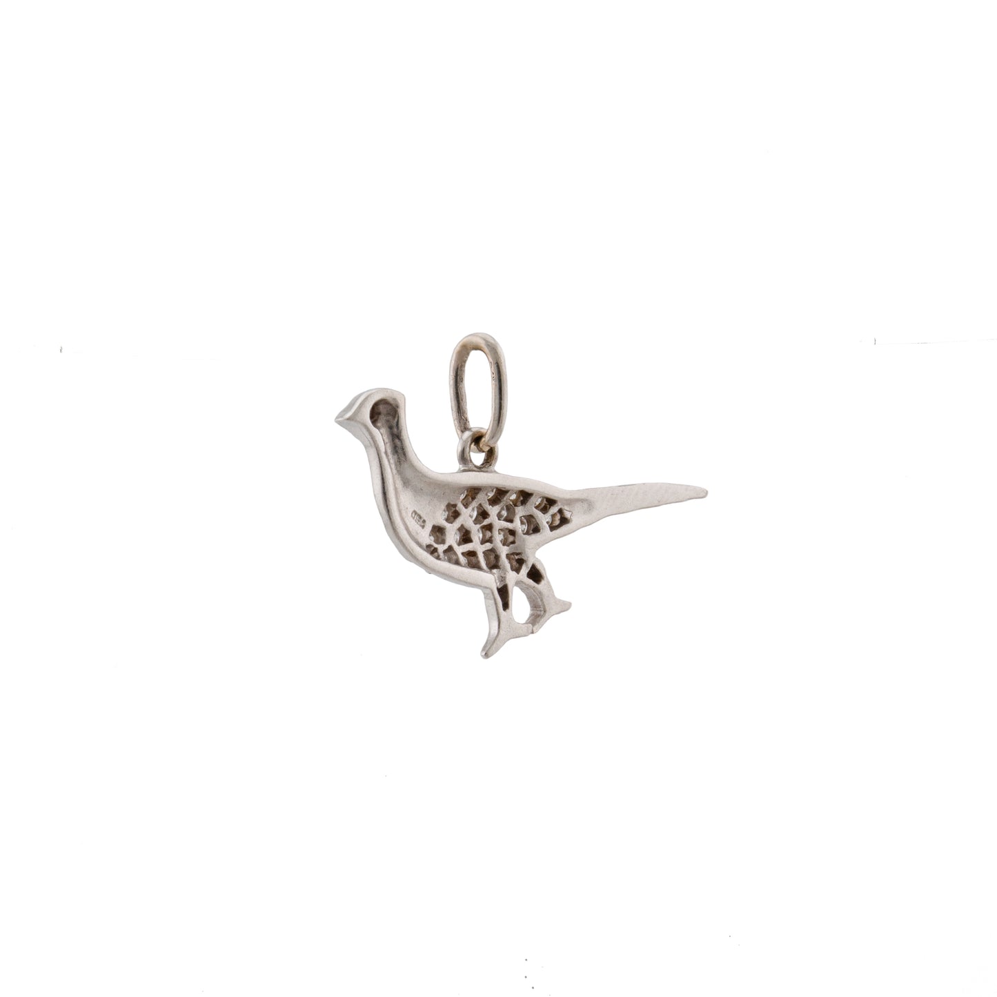 Diamond Set Pheasant Charm / Pendant