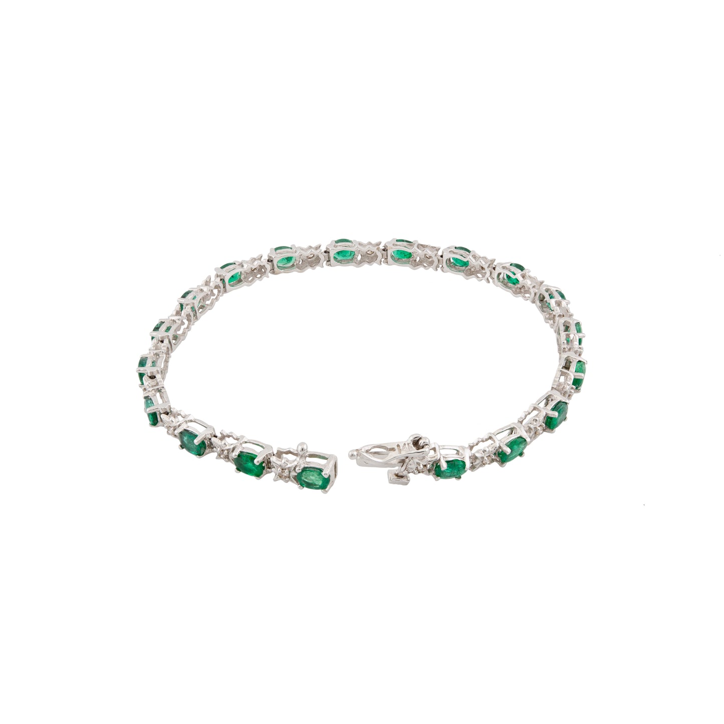 14ct Emerald & Diamond Bracelet
