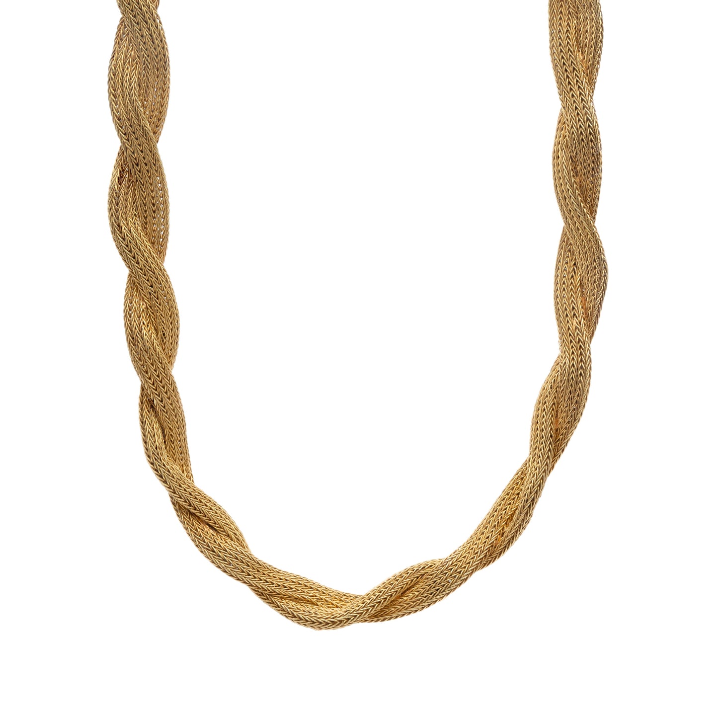 18ct Twisted Plat Necklace