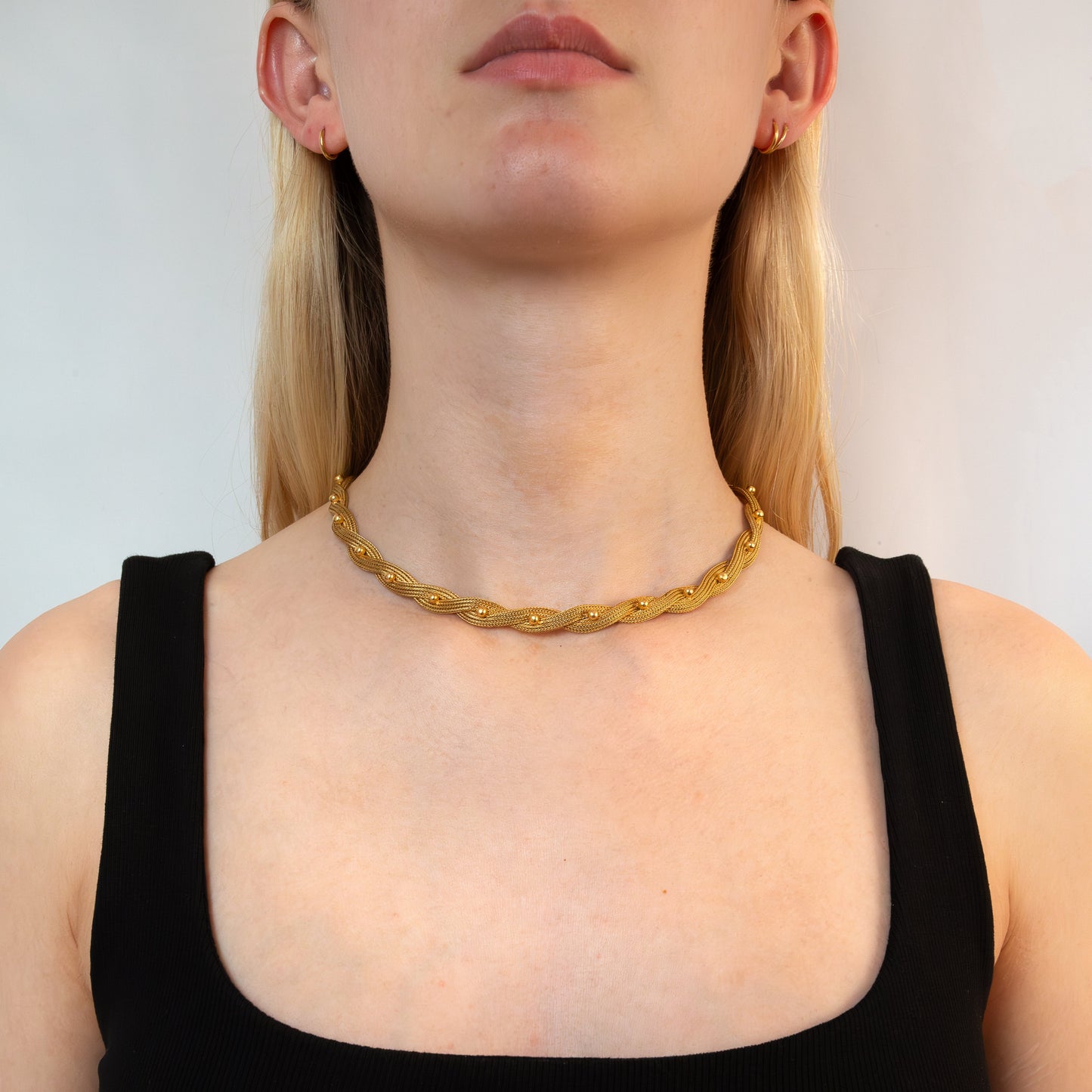 18ct Twisted Plat Necklace