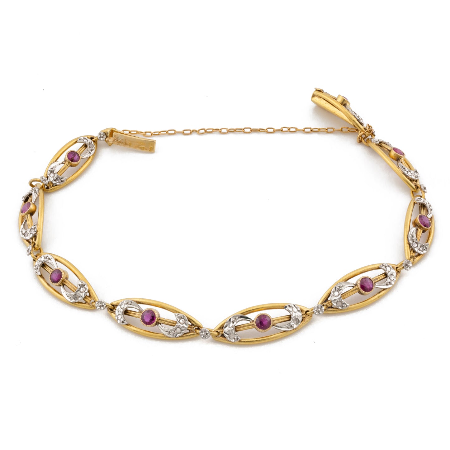 18ct French Ruby and Diamond Bracelet