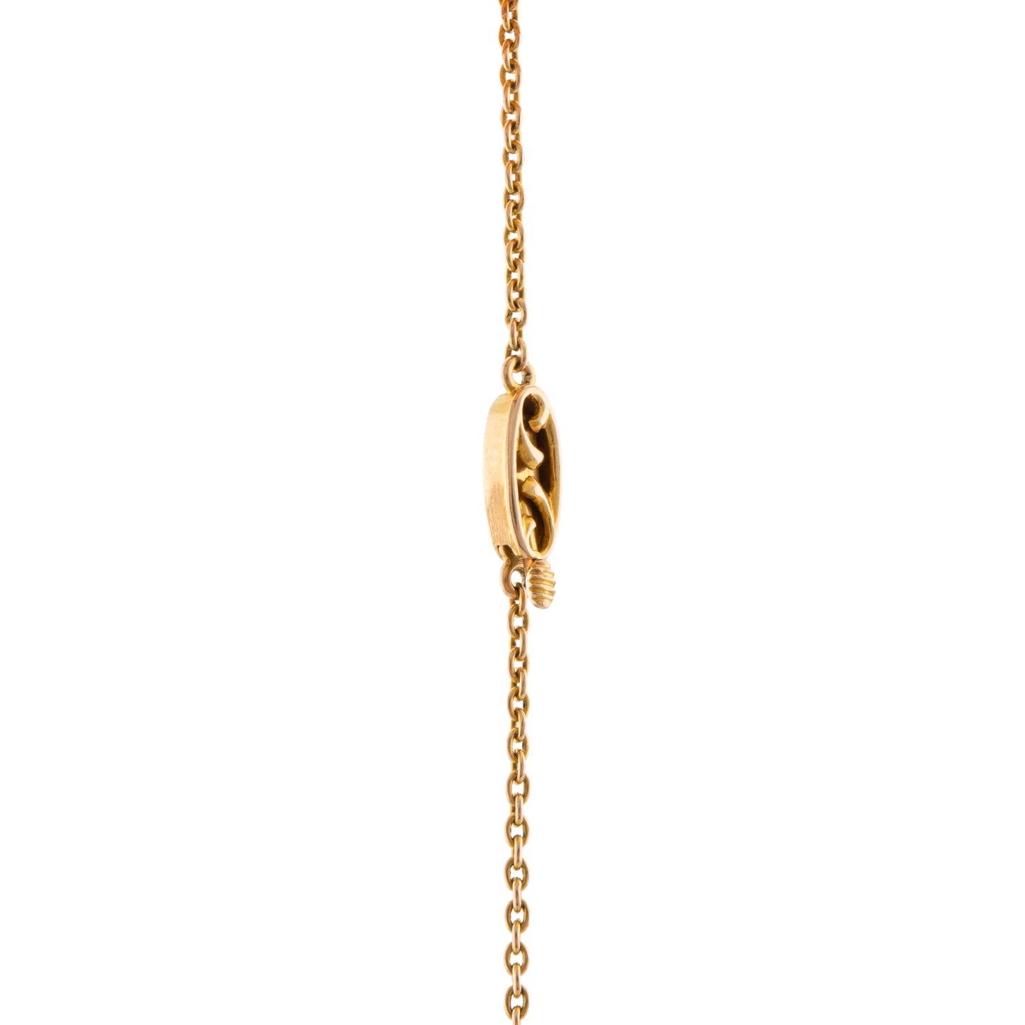 Peridot and Seed Pearl Fringe Necklace in 15ct Gold