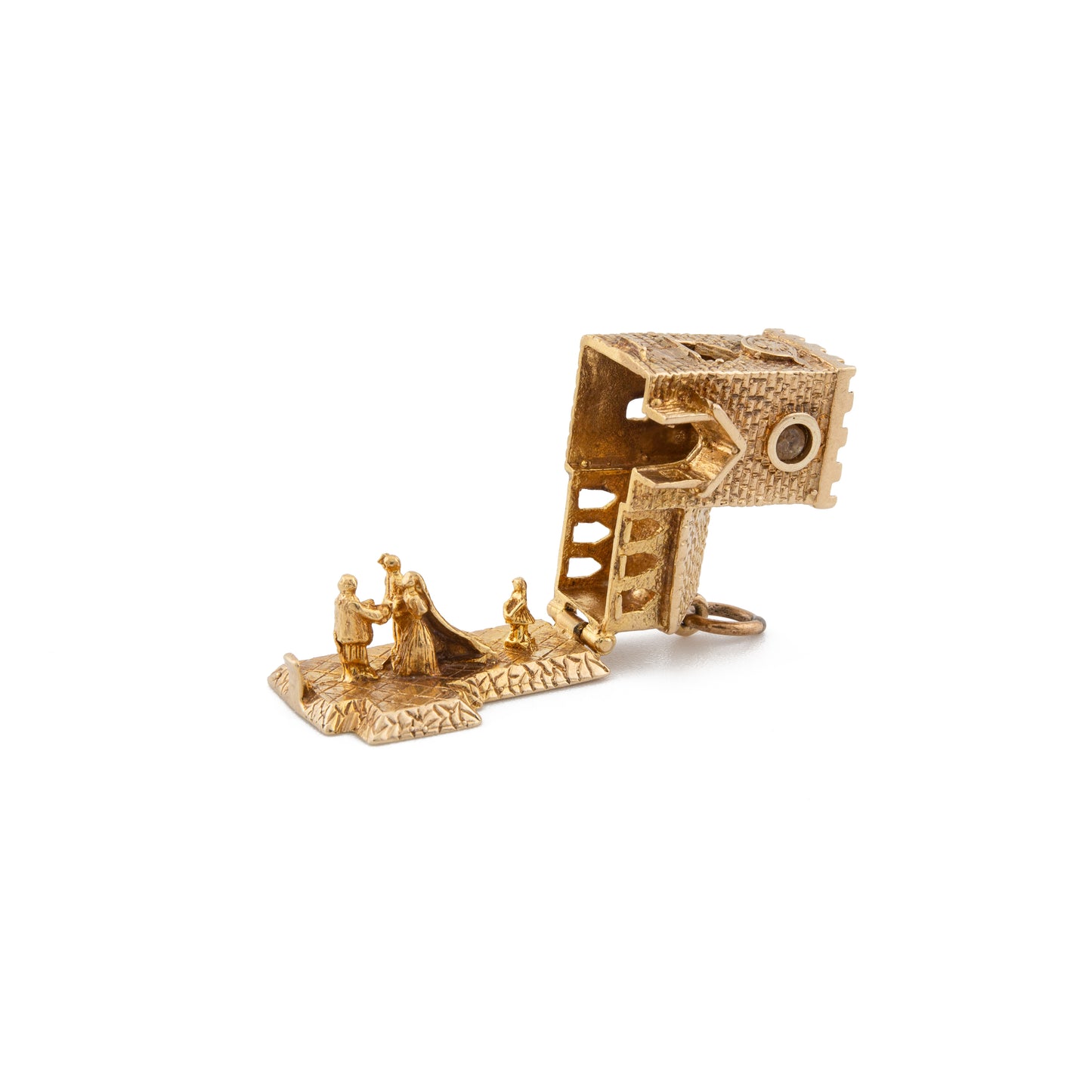 Vintage 9ct Gold Opening Church Wedding Charm
