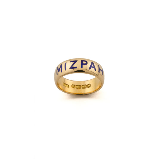 18ct Enamel Mizpah Band
