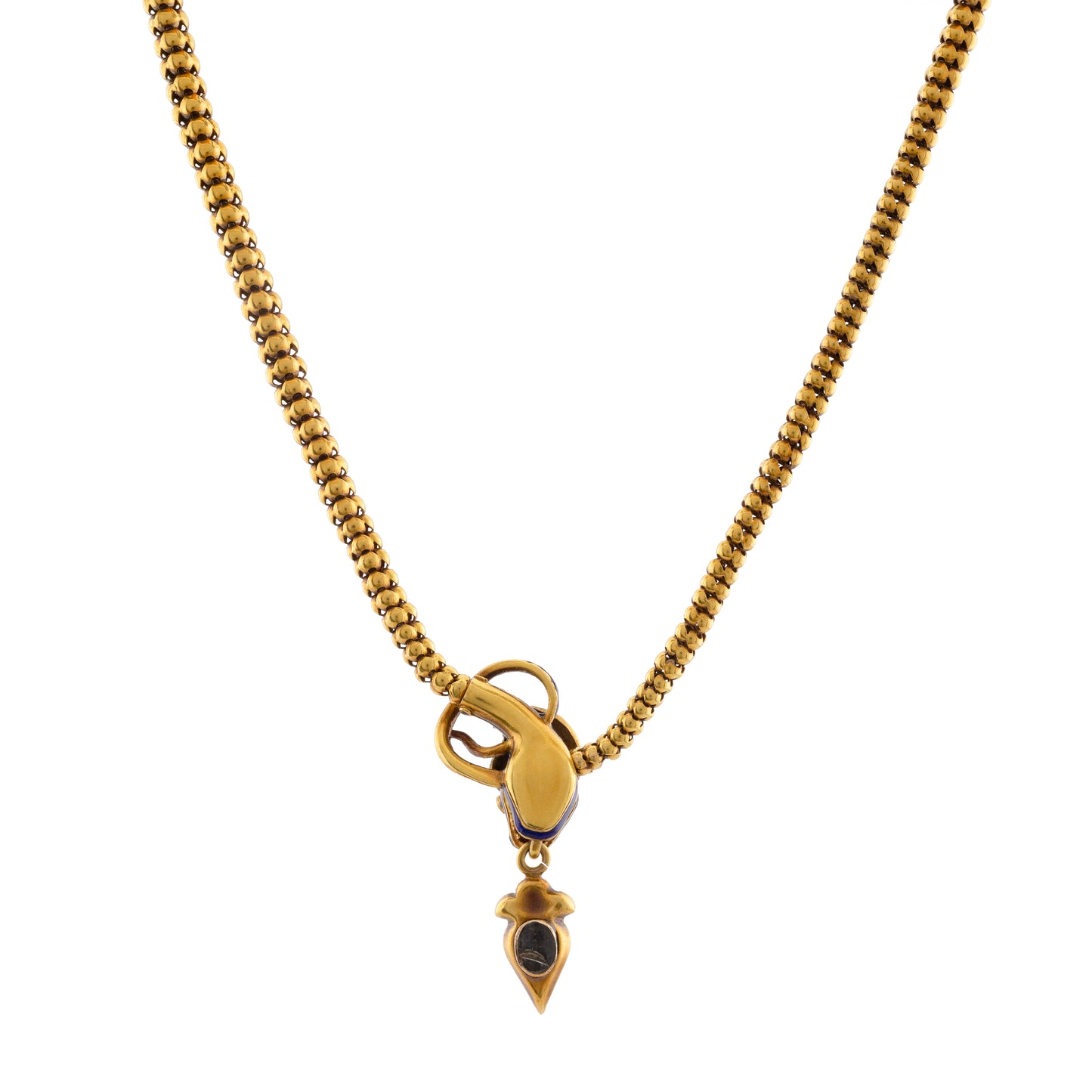 Georgian 18ct Gold Enamel Snake Necklace
