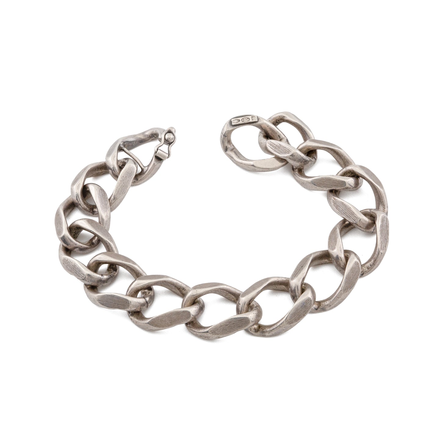 Vintage Silver Curb Link Bracelet by Uno A Erre