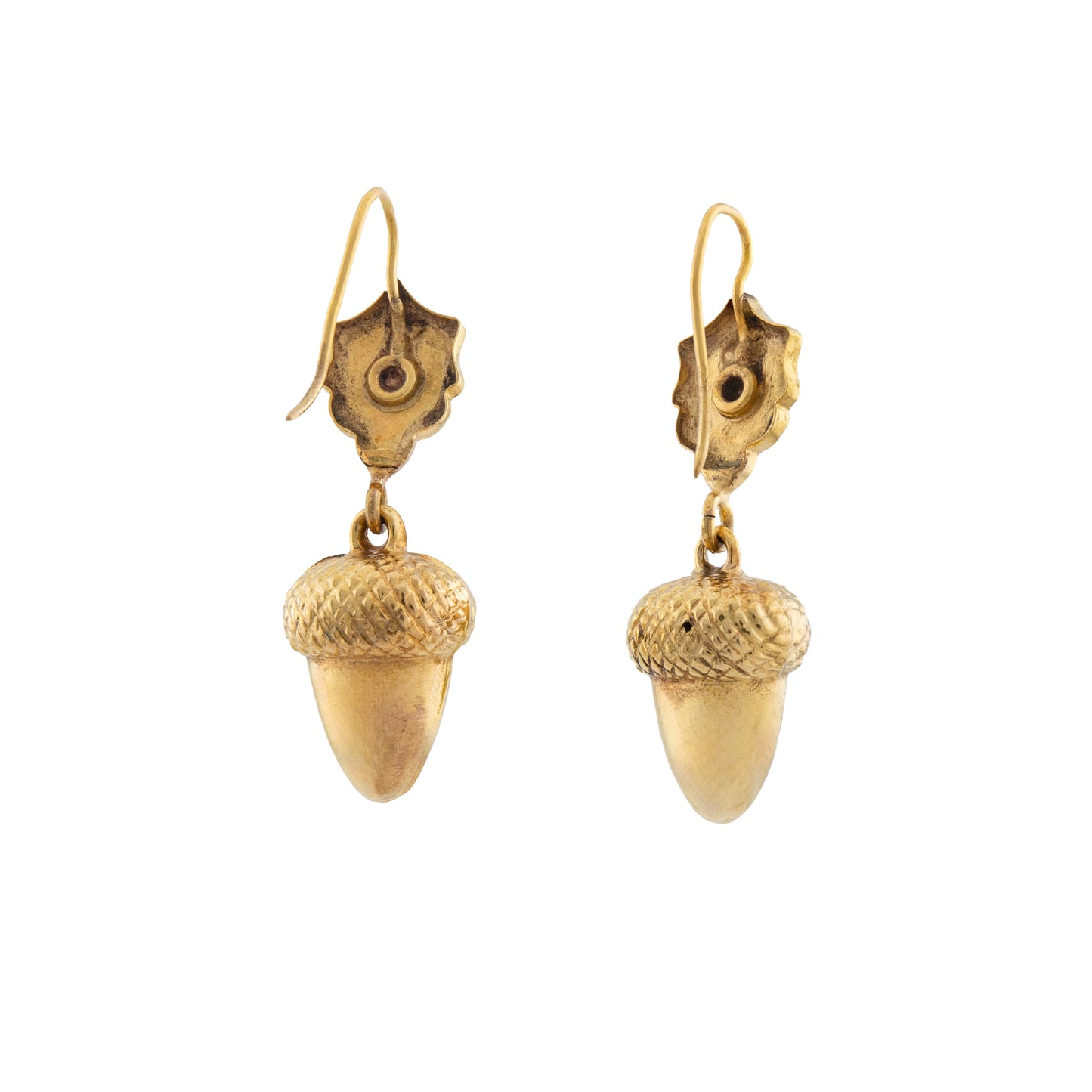 Victorian 9ct Gold Acorn Drop Earrings