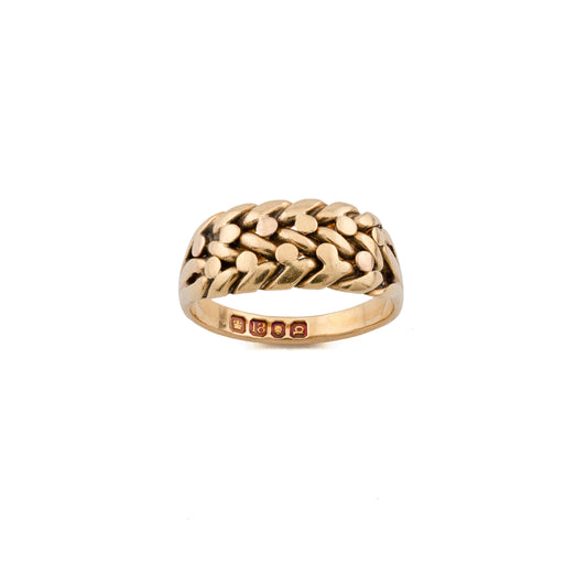 Victorian 18ct Gold Lover's Knot Band Ring