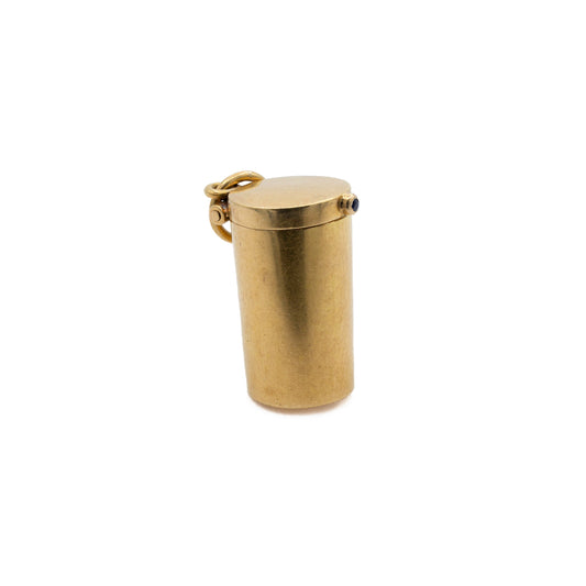 Exceptional  French Extending Cigarette Holder in Original Case with Sapphire Catch