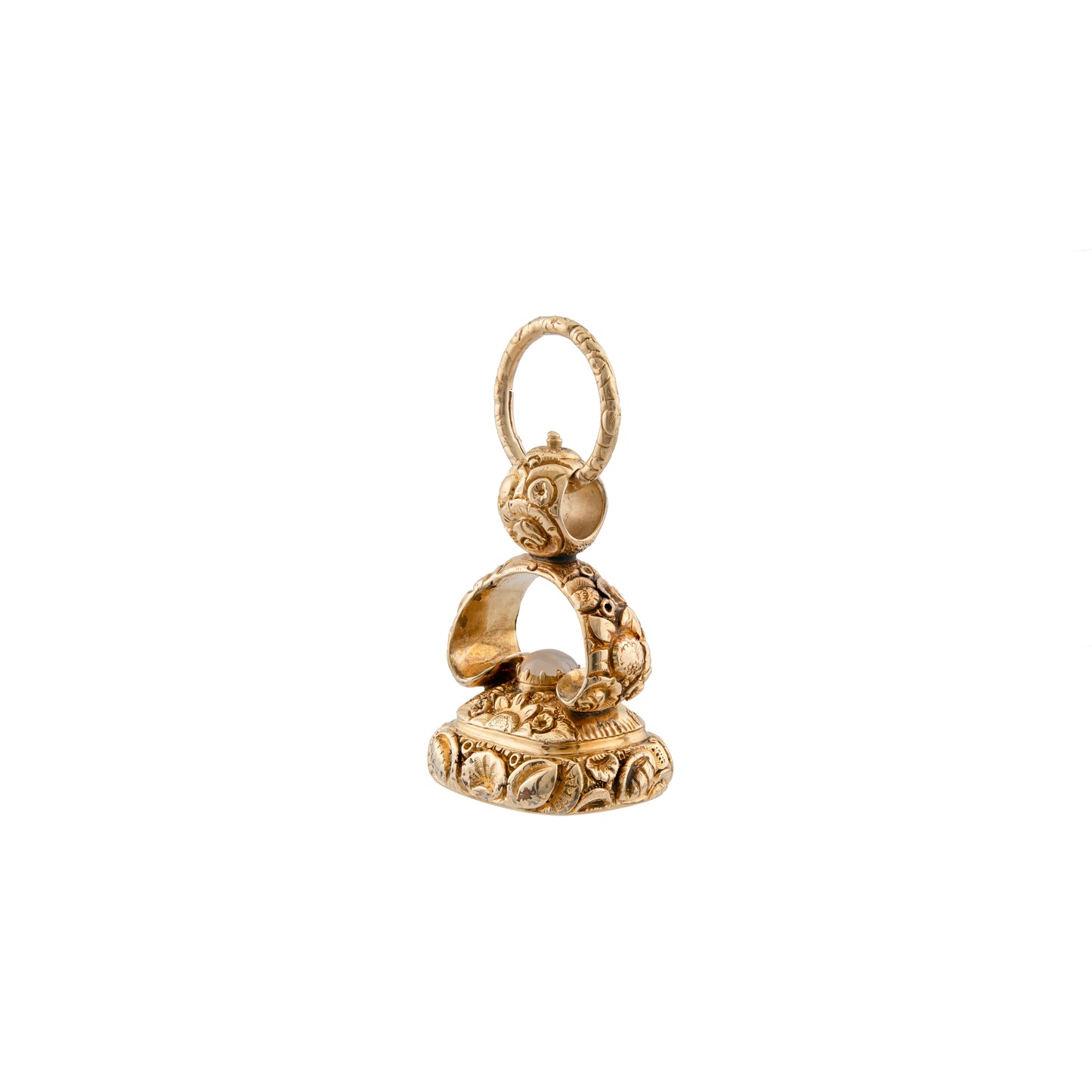 Victorian 15ct Gold Chalcedony Seal Fob Pendant