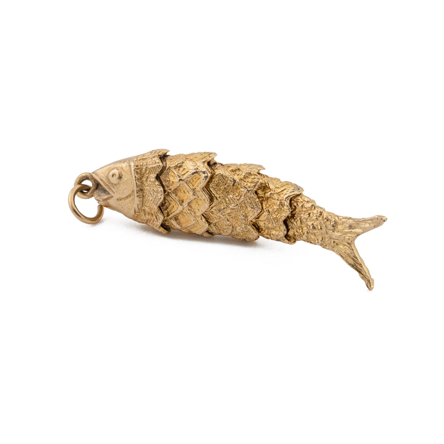 Large Articulated "Wiggling" Fish Charm in 9ct Gold