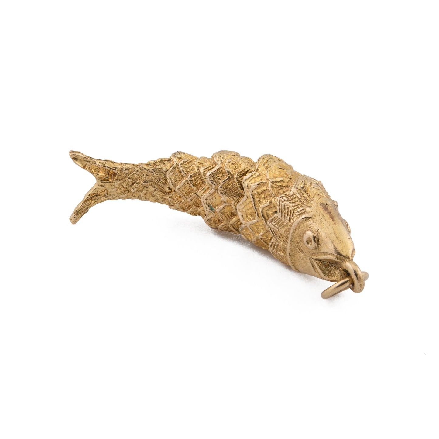 Large Articulated "Wiggling" Fish Charm in 9ct Gold