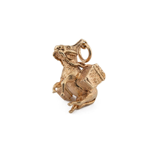 Vintage 9ct Gold Donkey with Panniers Charm