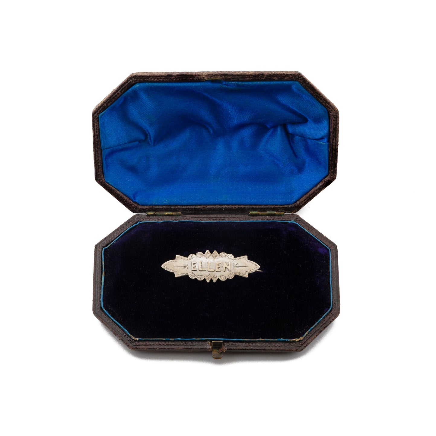 Antique Silver 'Ellen' Name Brooch, Birmingham 1894
