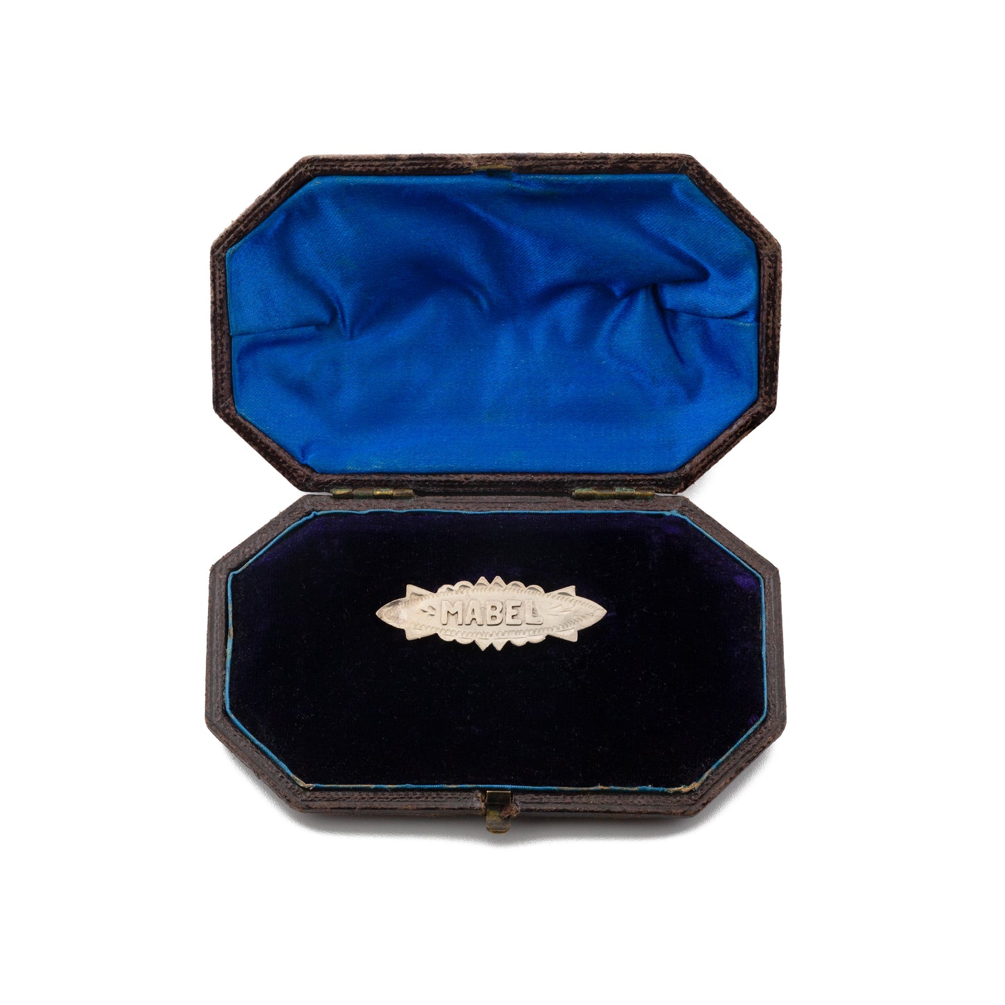 Antique Silver 'Mabel' Name Brooch, Birmingham 1882