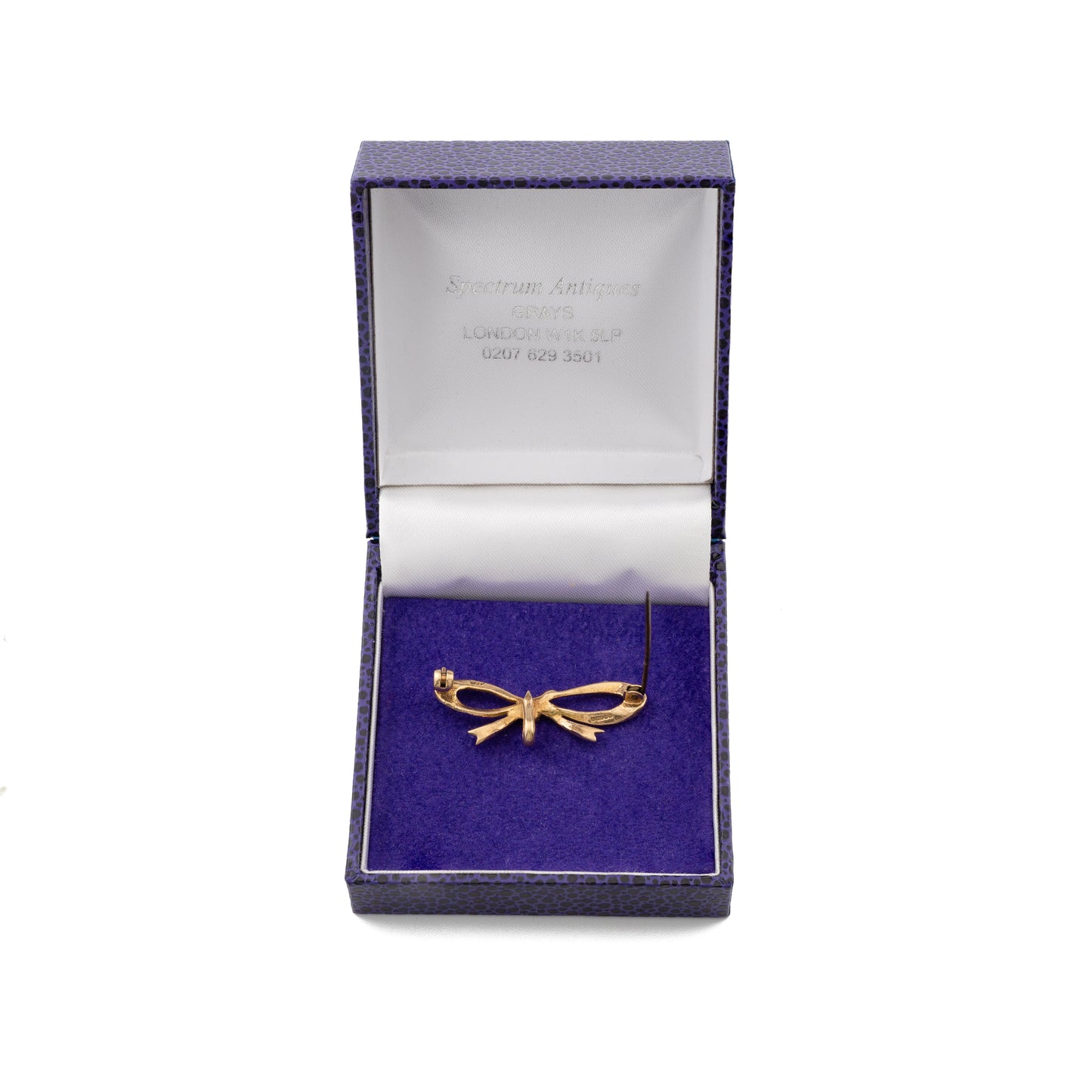 Vintage 9ct Gold Ribbon Bow Brooch, Birmingham 1973