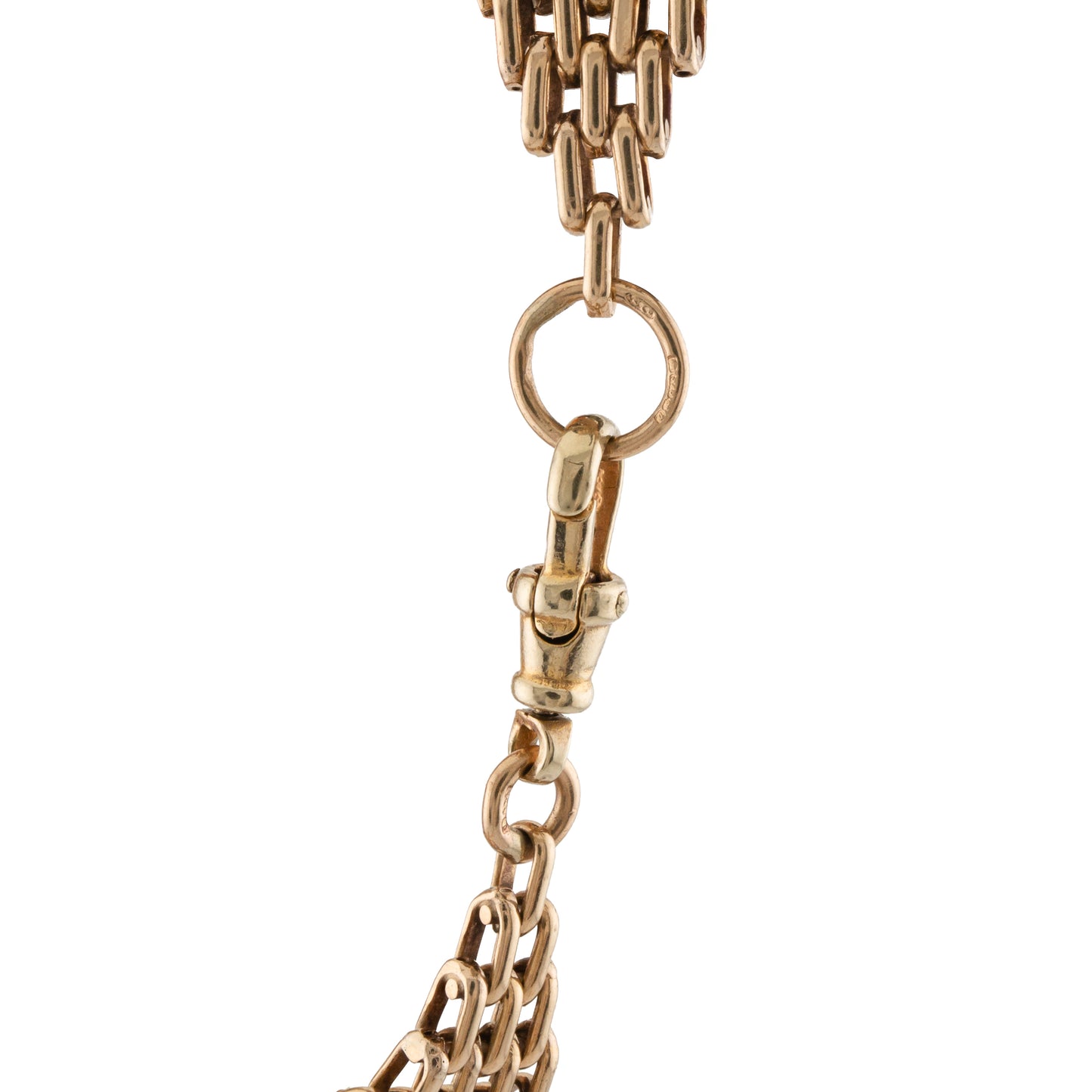 Vintage 9ct Gold Amethyst Link Bracelet