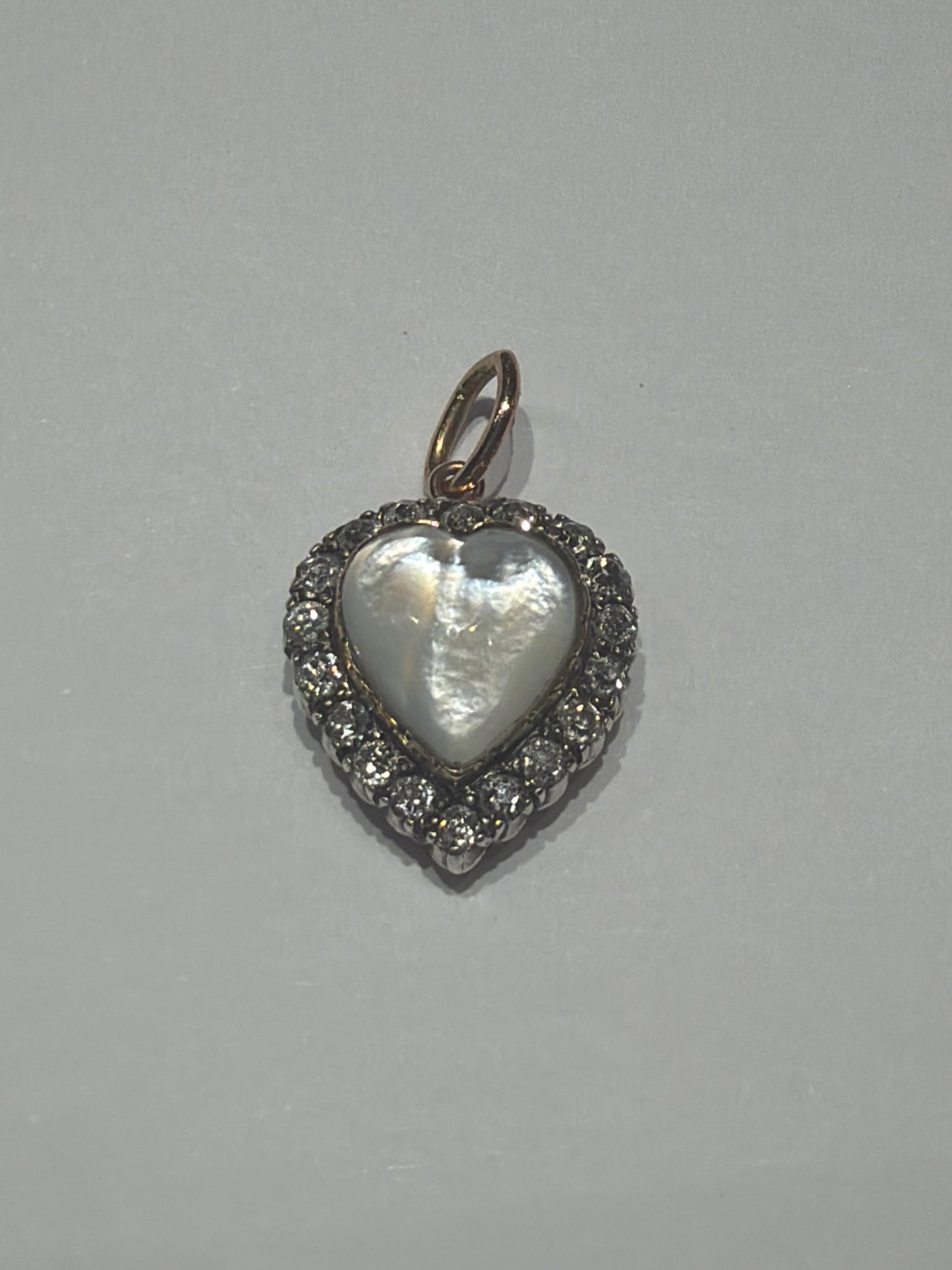 Diamond moonstone heart