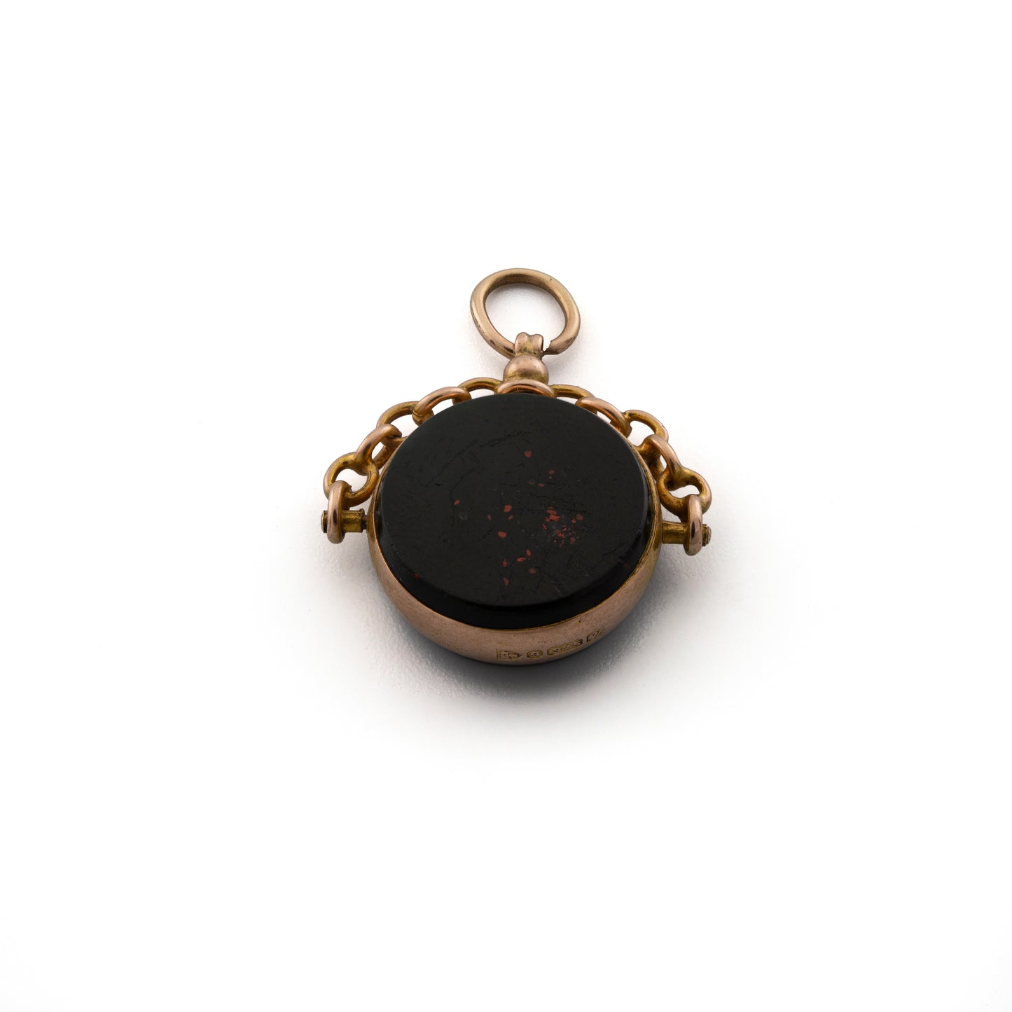 Cornelian and Bloodstone Spinner Fob