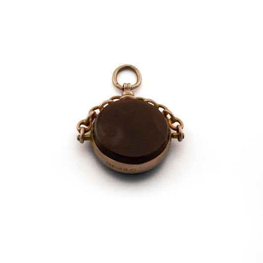 Cornelian and Bloodstone Spinner Fob