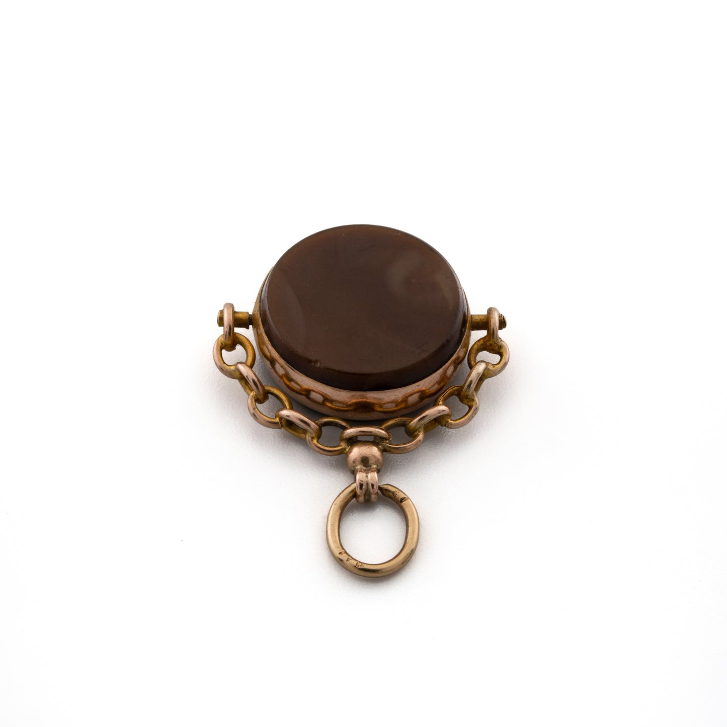 Cornelian and Bloodstone Spinner Fob