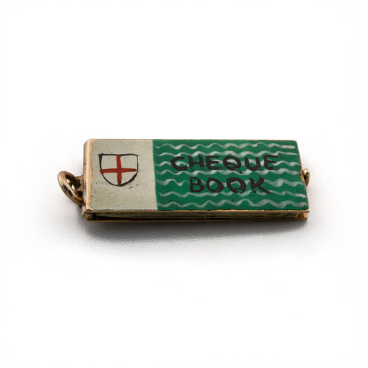 Opening Enamel Cheque Book With Paper Cheques