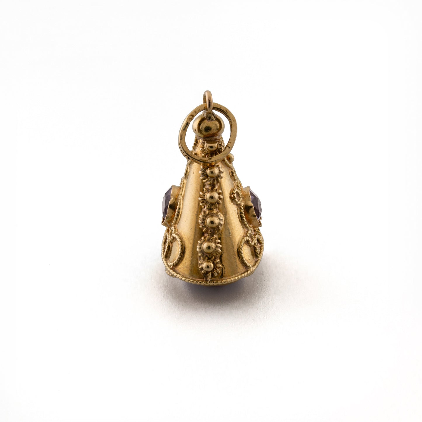 Ornate Faceted Amethyst Seal Pendant