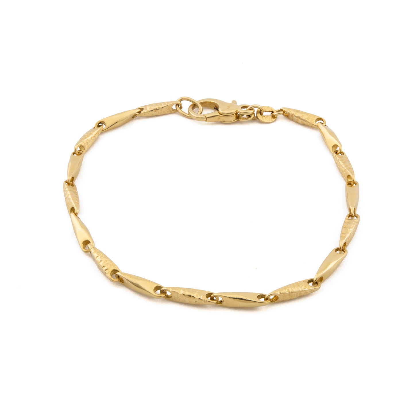 Grima Textured Marquise-Link Bracelet, 18ct Yellow Gold