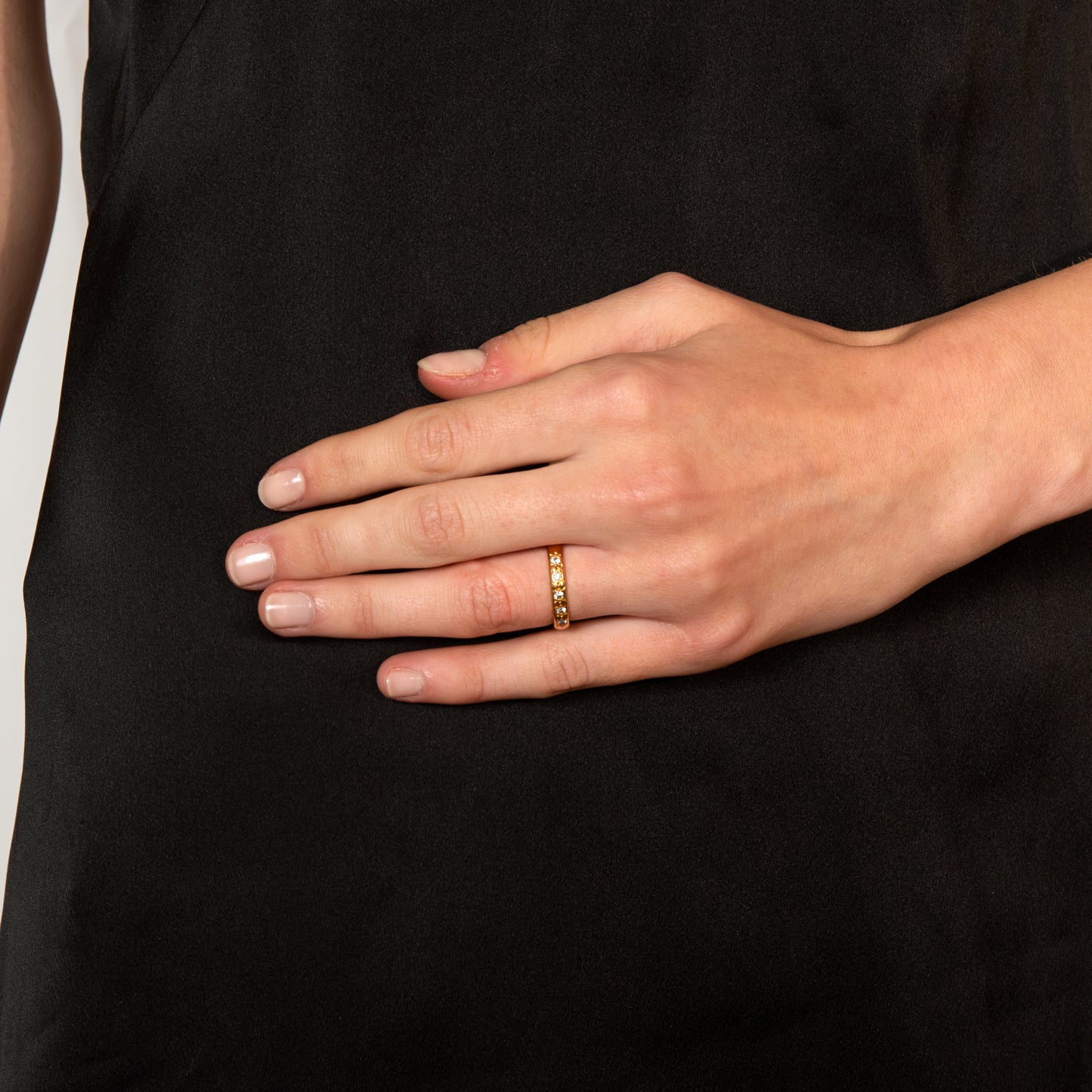 22ct Gold Star-Set Diamond Band Ring