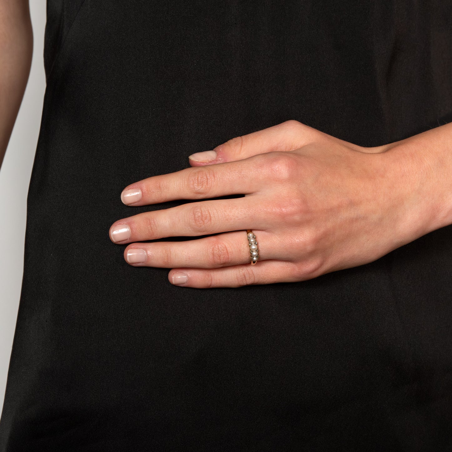 18ct Gold Diamond and Pearl Ring
