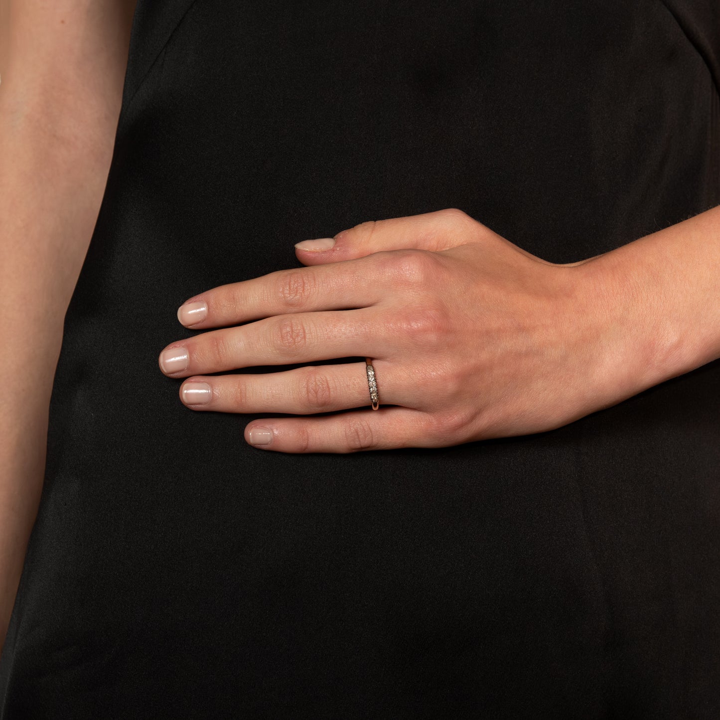 Old-Cut Diamond Gold Band Ring