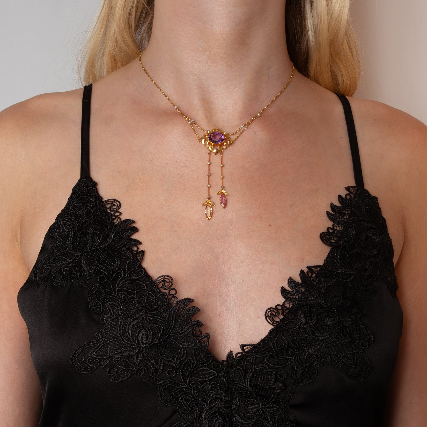 Topaz and Amethyst Necklace