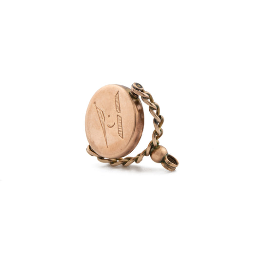 Antique 9ct Rose Gold Masonic Swivel Fob