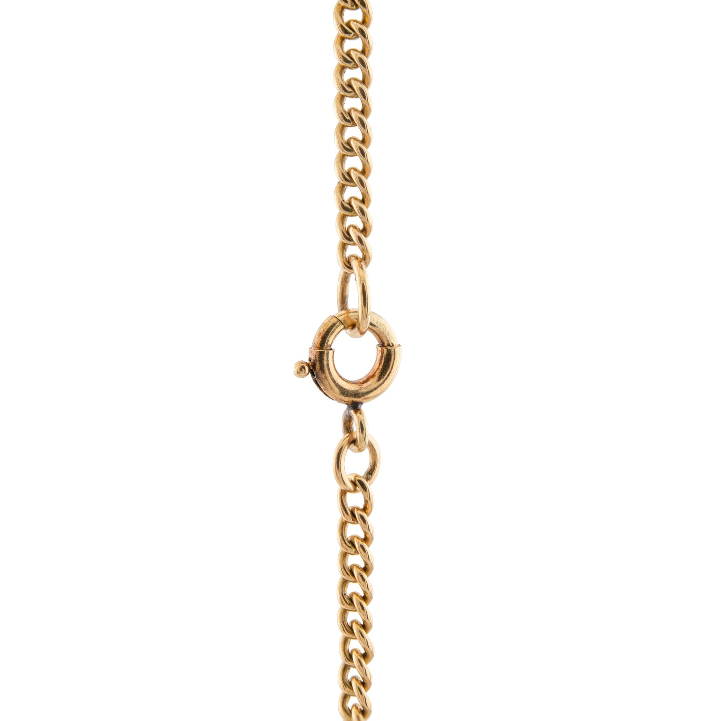 Antique 18ct Gold and Platinum Two-Colour Curb Chain Necklace c.1900