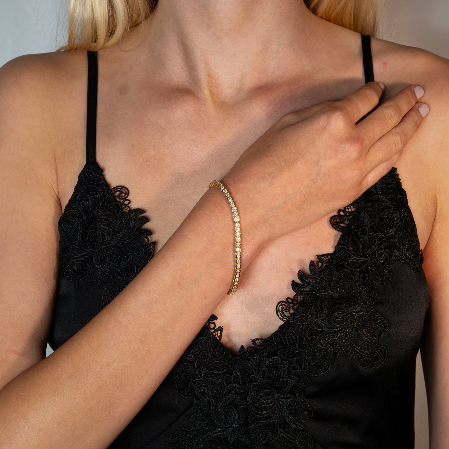 Yellow Gold Diamond Line Bracelet