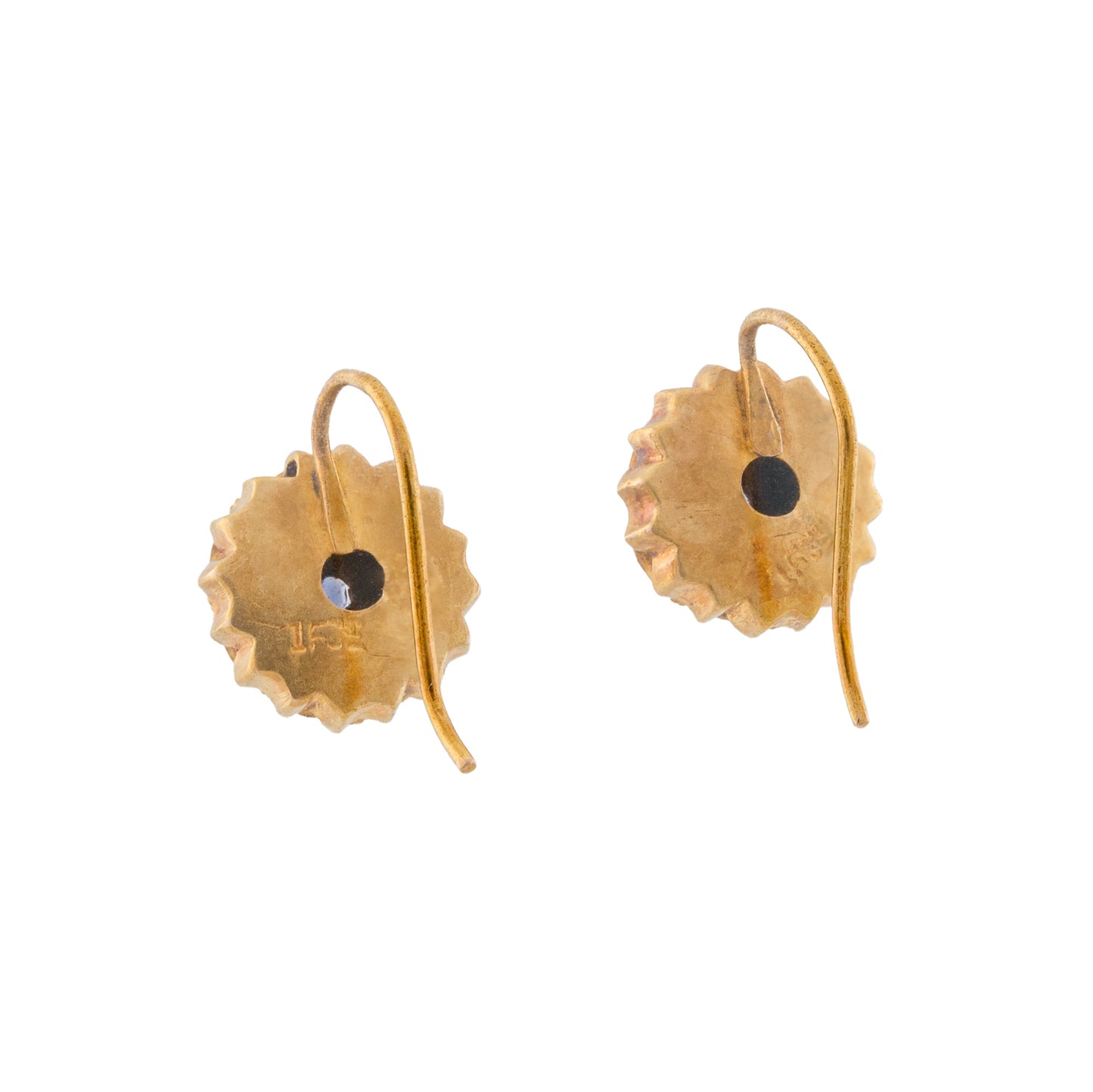 Victorian 15ct Gold Sapphire Earrings