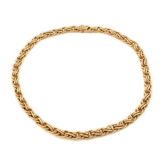 18ct Yellow Gold Woven Necklace