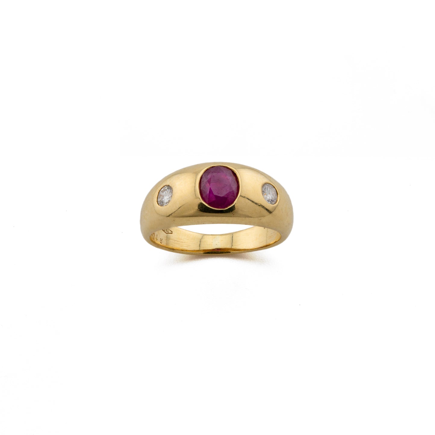 18ct Ruby and Diamond Gypsy Ring