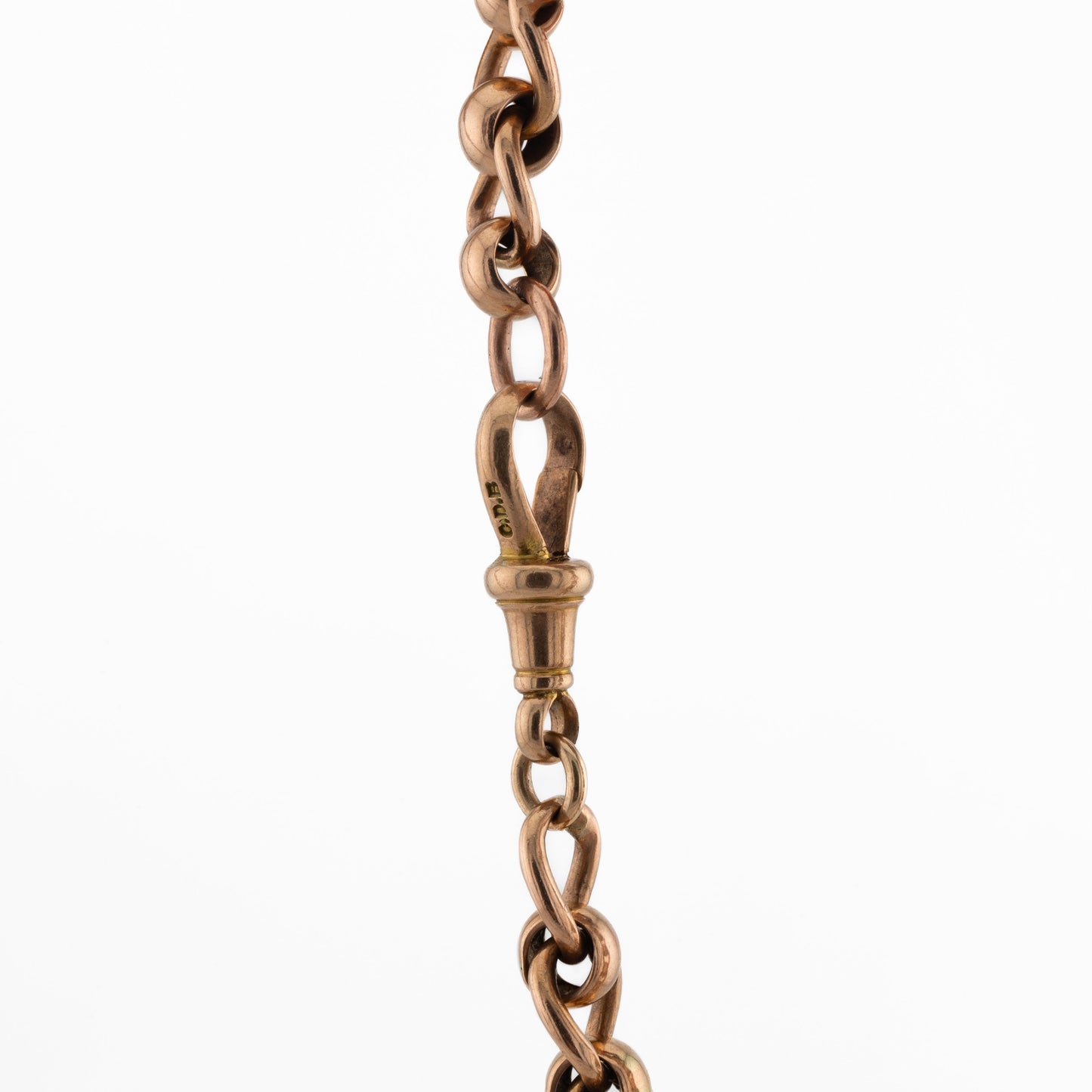 9ct Edwardian Rose Gold Rollo Link Bracelet