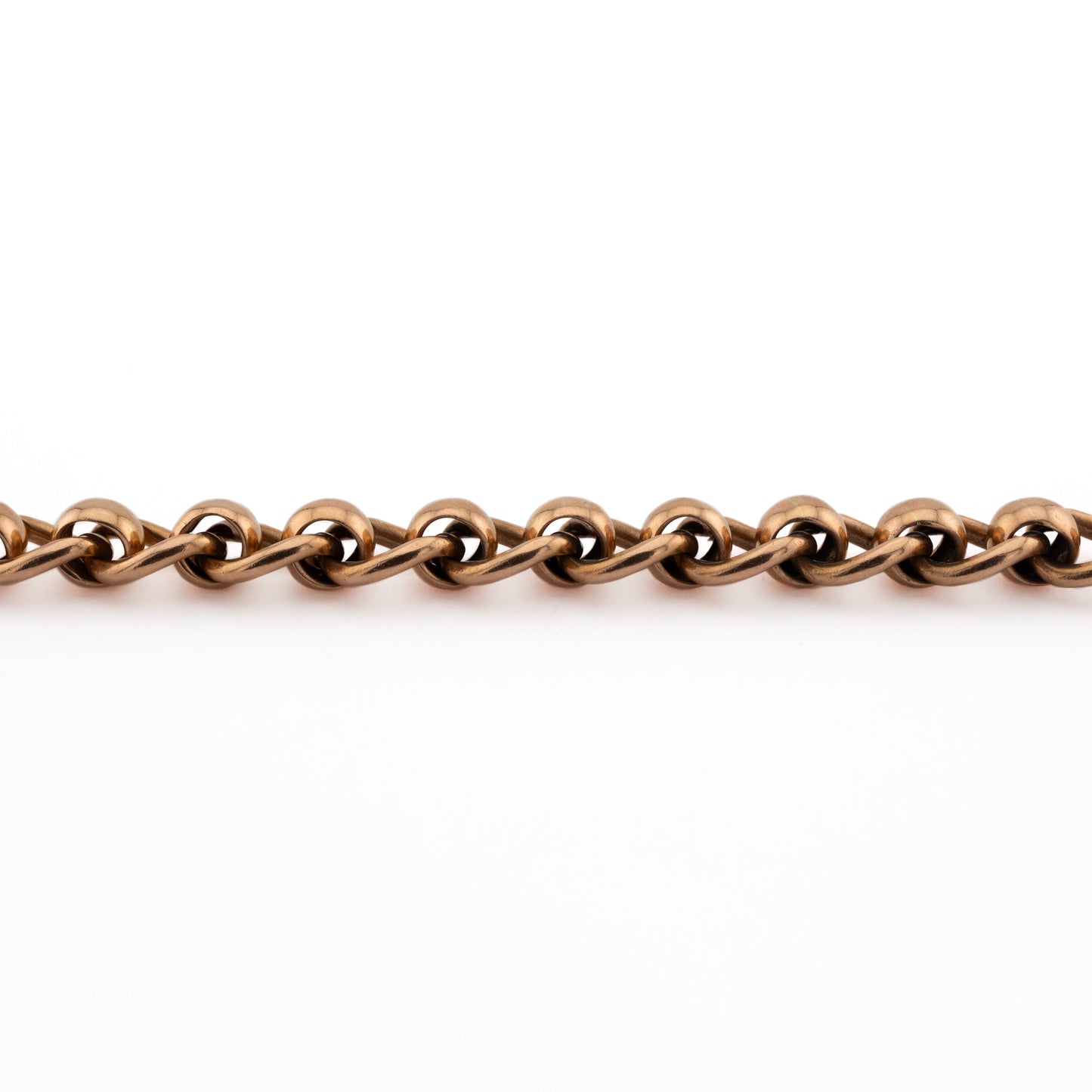 9ct Edwardian Rose Gold Rollo Link Bracelet
