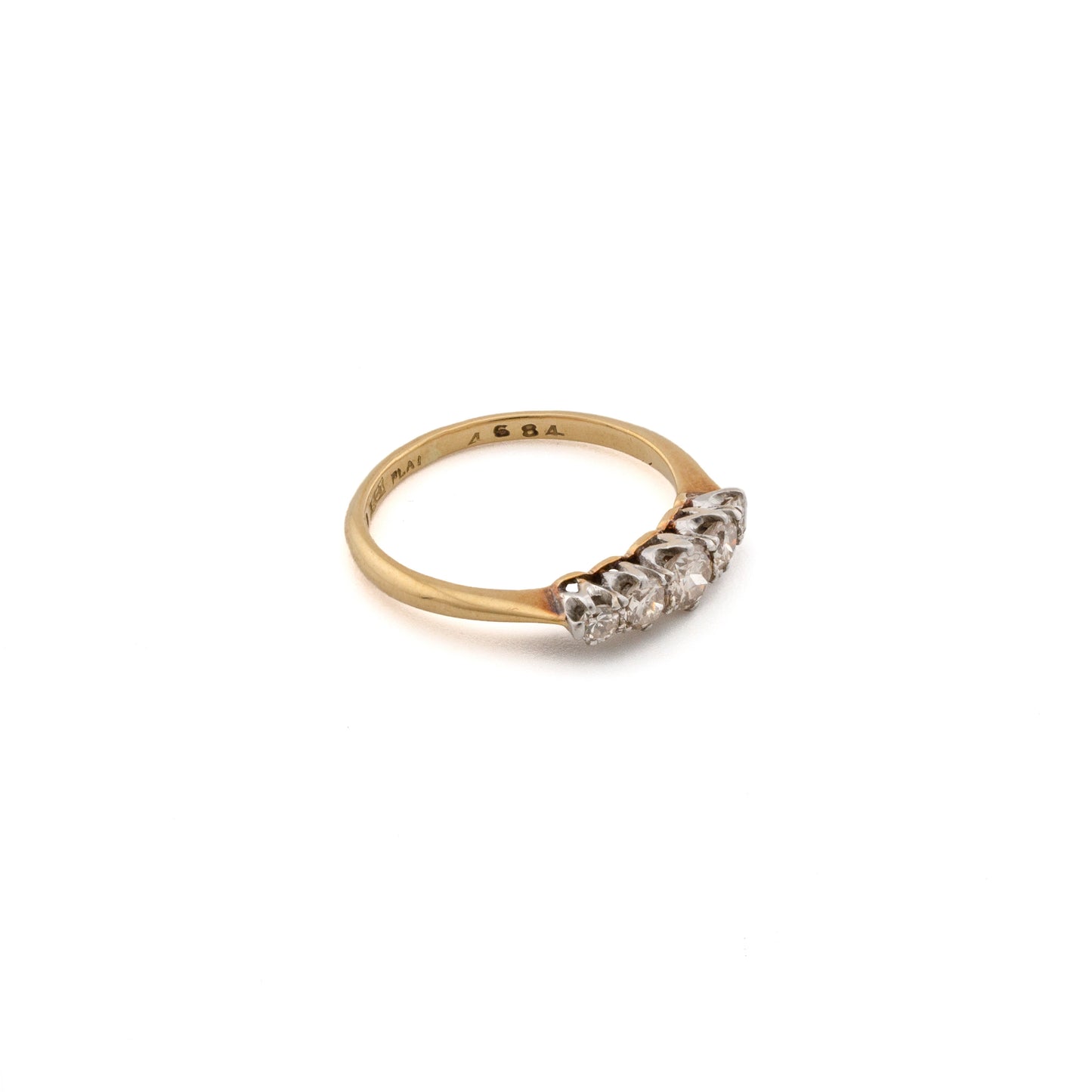 Edwardian 18ct Yellow Gold Five Stone