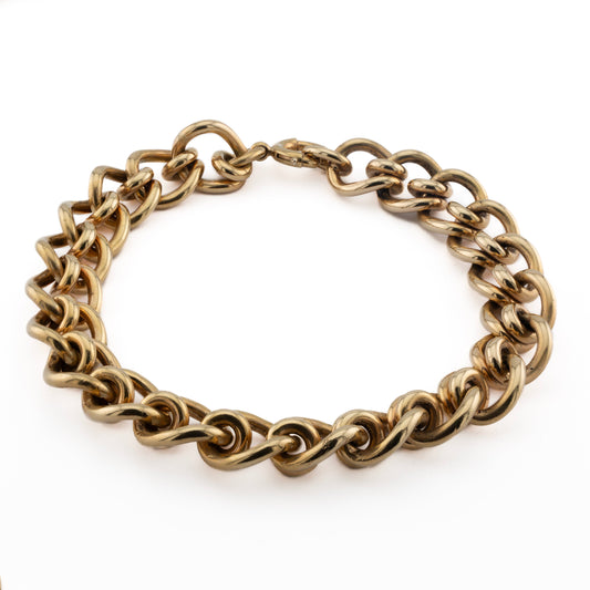 9ct Intertwined Curb Link Bracelet